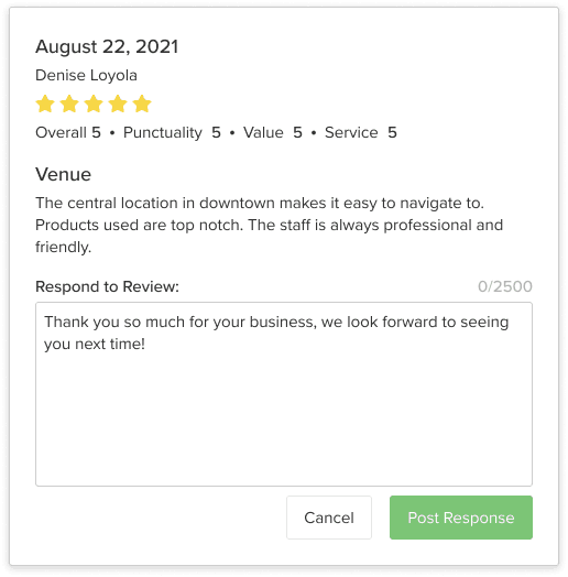 Respond to Customer Reviews