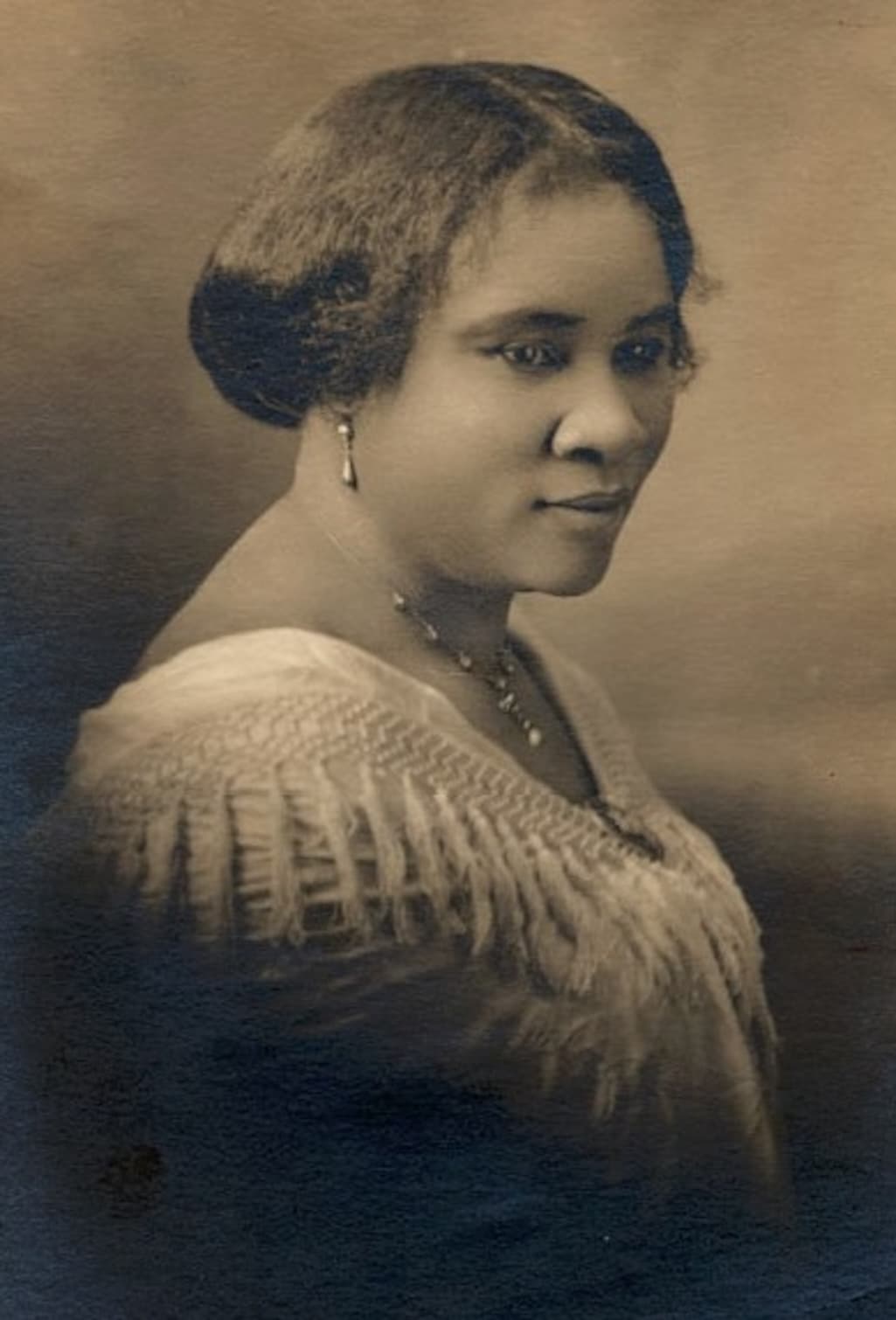 Madam C.J. Walker, c. 1914. Public domain image via Wikipedia and the U.S. National Archives