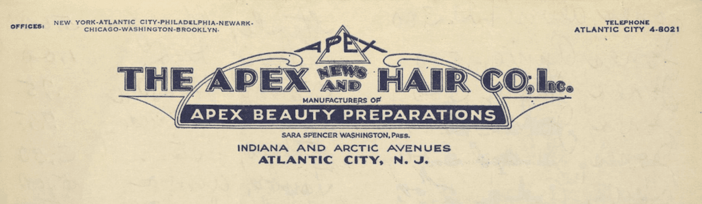 Apex News and Hair Company Tin, c. 1930s. Public domain image via the National Museum of African American History and Culture (NMAAHC)