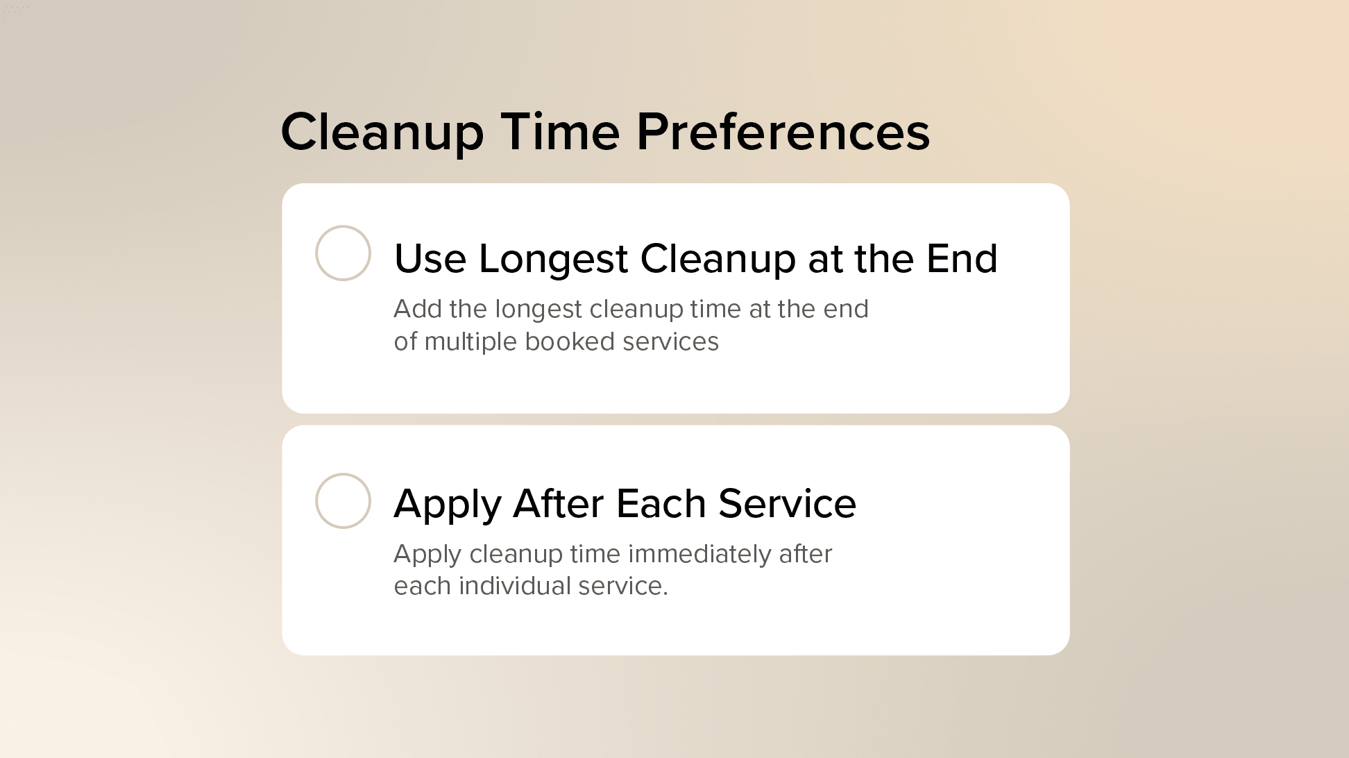 Control Cleanup Time for Appointments Booked Online