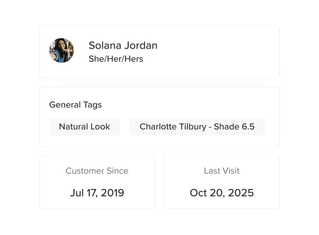 Client profiles that personalize every service