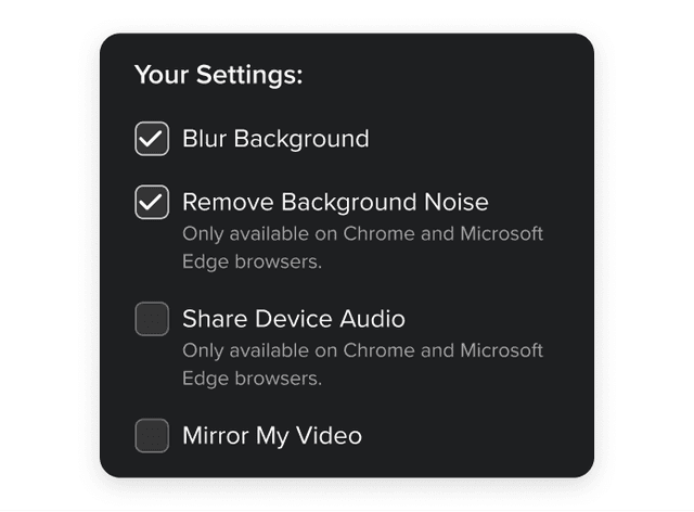 Audio & video controls