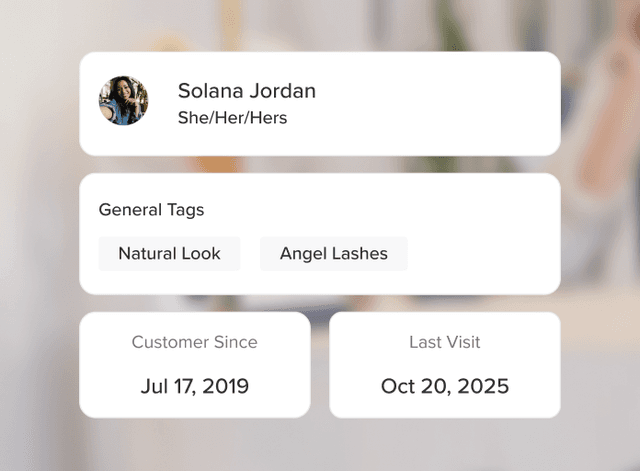 Client info stays handy