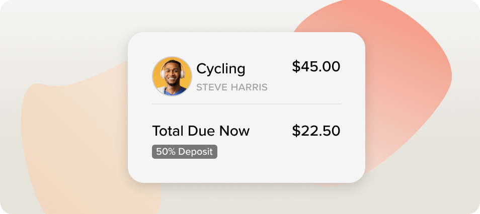 no-show fee automatically charged to a client's credit card on file for missing a training session