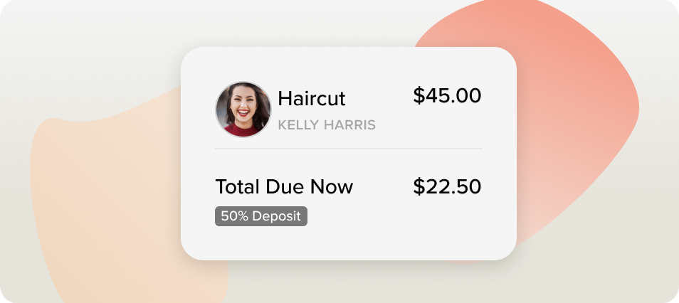 no-show fee automatically charged to a salon client's credit card on file