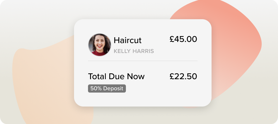 no-show fee automatically charged to a salon client's credit card on file