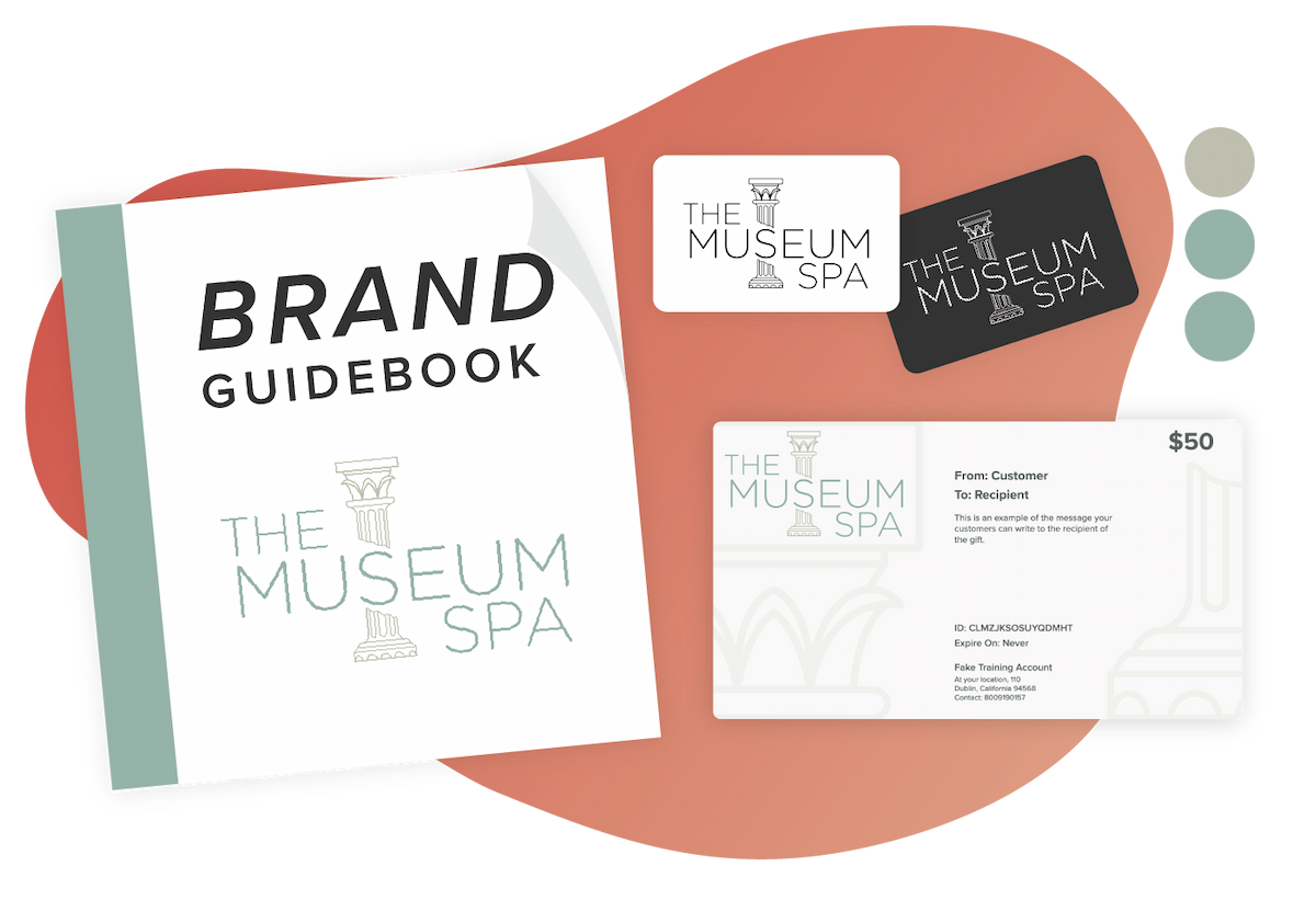 An image of Vagaro's custom brand package elements that are available within our salon, spa and fitness software.